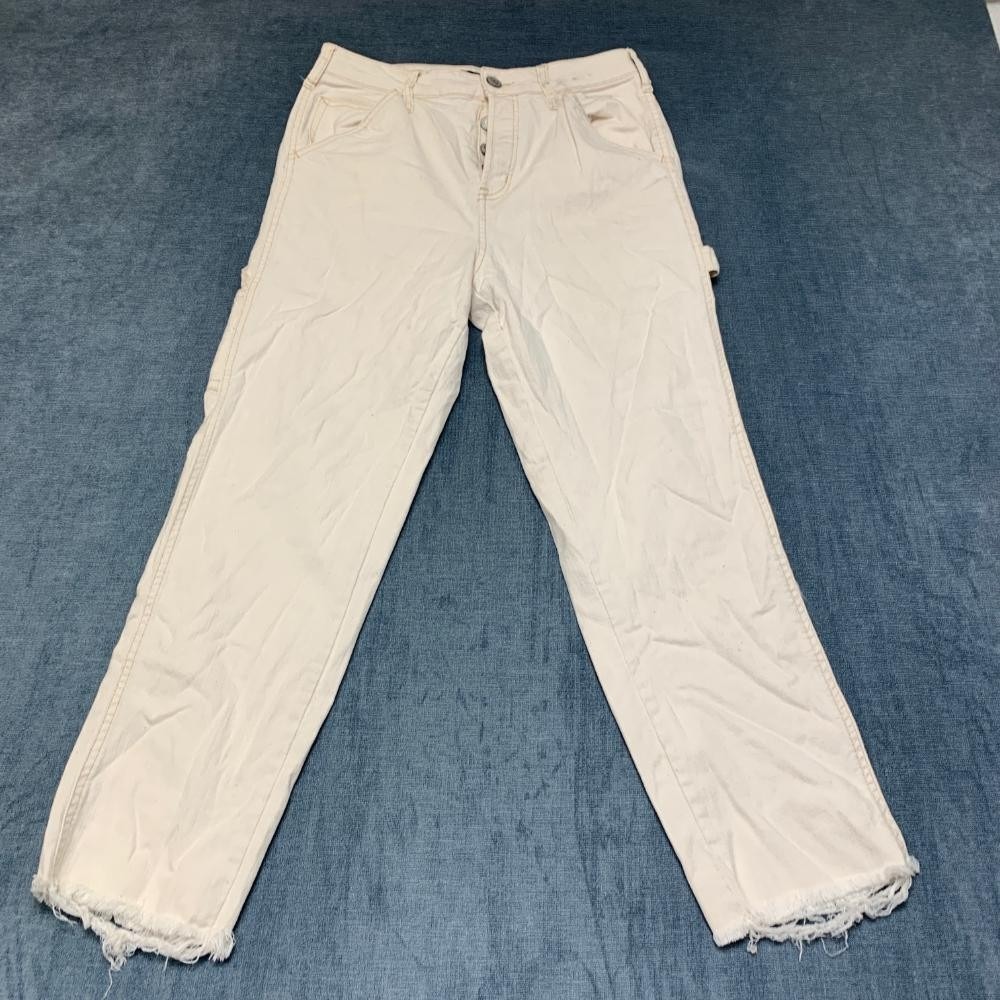 Aeropostale Pants Womens 8 Beige Cotton Stretch High Rise Outdoor Cargo Pockets